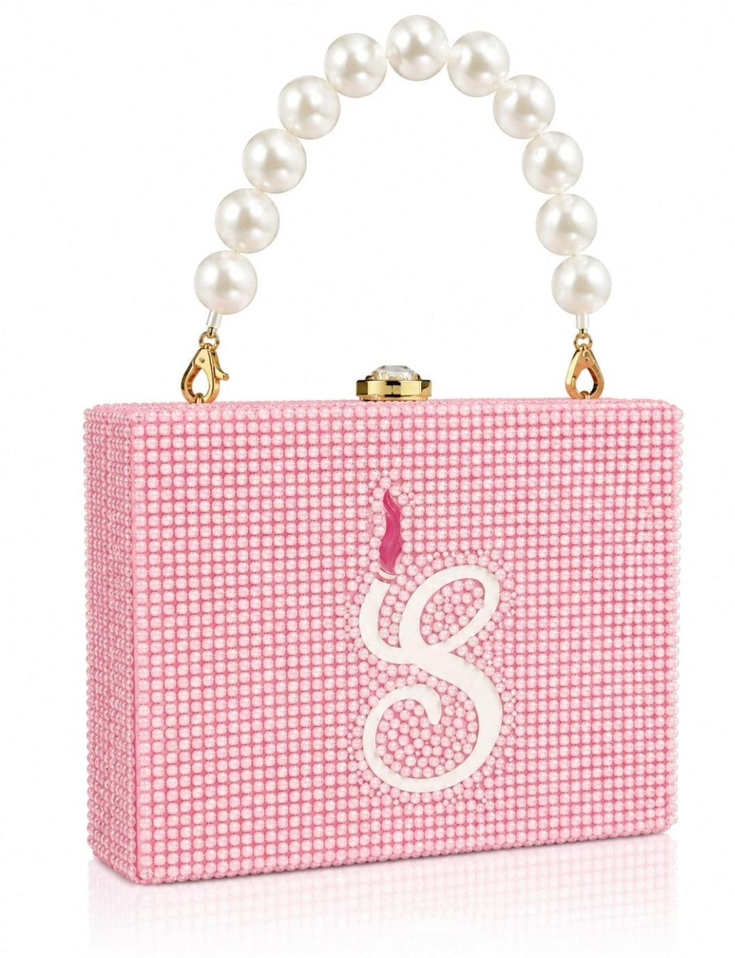 Pink Her Luxe Rhinestone Humidor Purse
