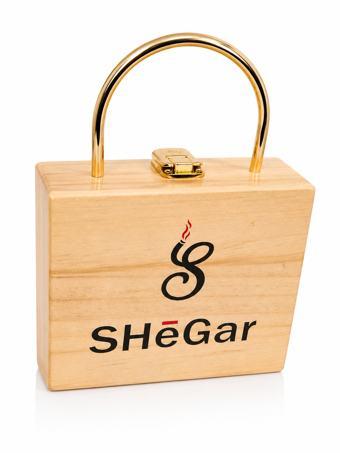 SHēGar Signature Humidor Purse – Gold Handle