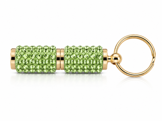 Emerald Luxe Rhinestone Hole Punch - Key Ring
