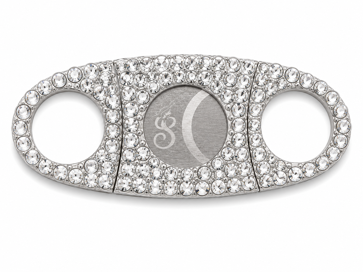 Aurora Ice  Luxe Rhinestone Straight-Cut Cigar Cutter