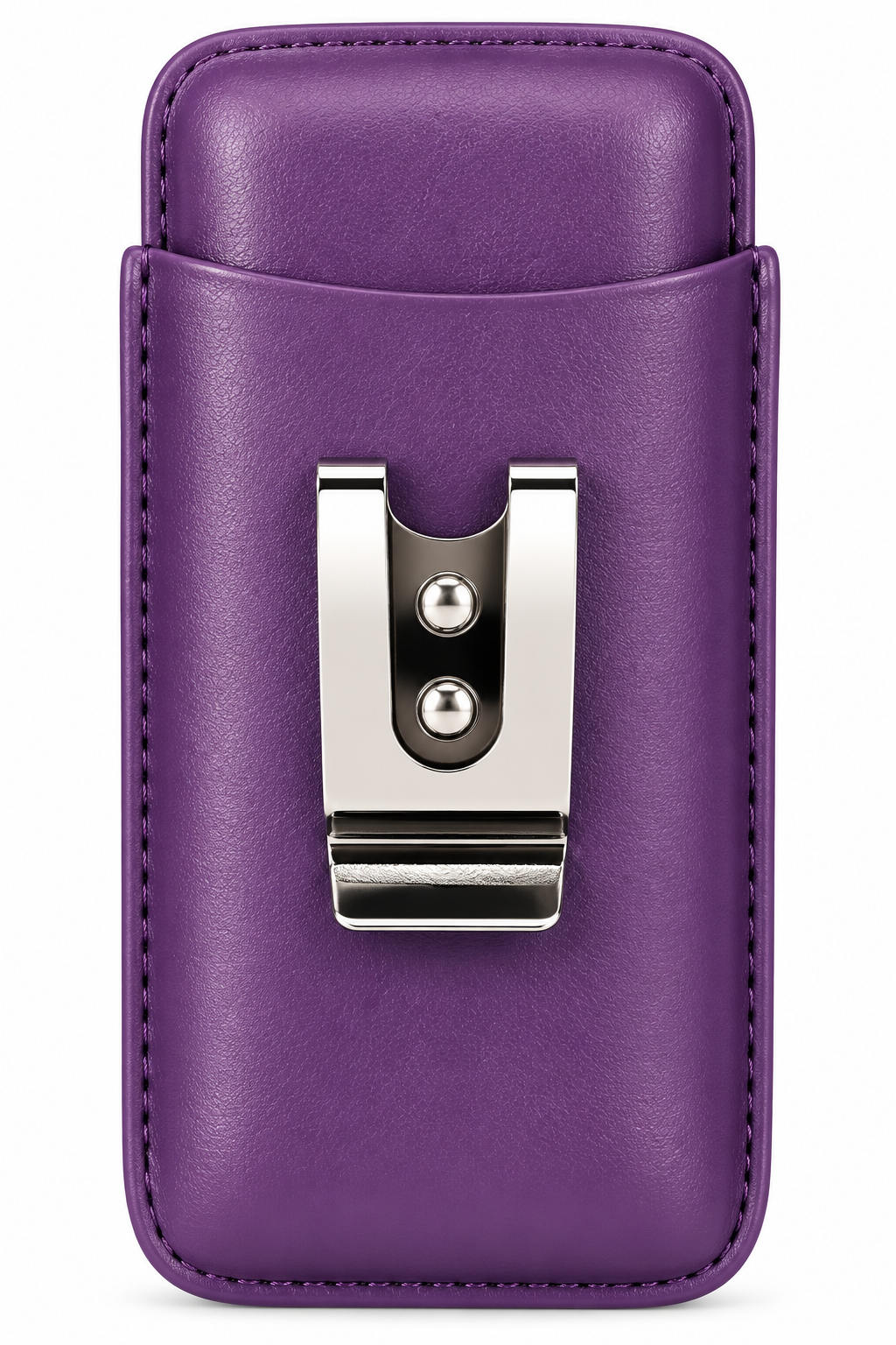 Unisex Luxe Leather 3-Cigar Holder - Royal
