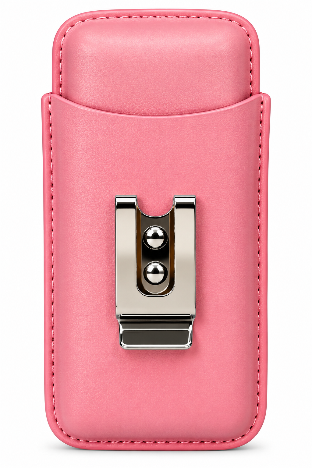 Unisex Luxe Leather 3-Cigar Holder - Pink