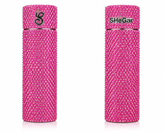 Pink Gloss Luxe Rhinestone Cigar Case