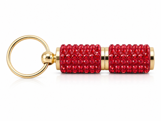 Ruby Reign Rhinestone Luxe Hole Punch - Key chain