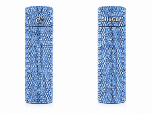 Ocean Blue Luxe Rhinestone Cigar Case