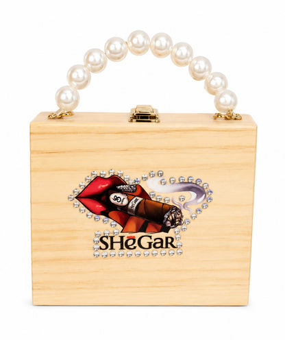Wooden Icon Pearl Luxe Humidor Purse