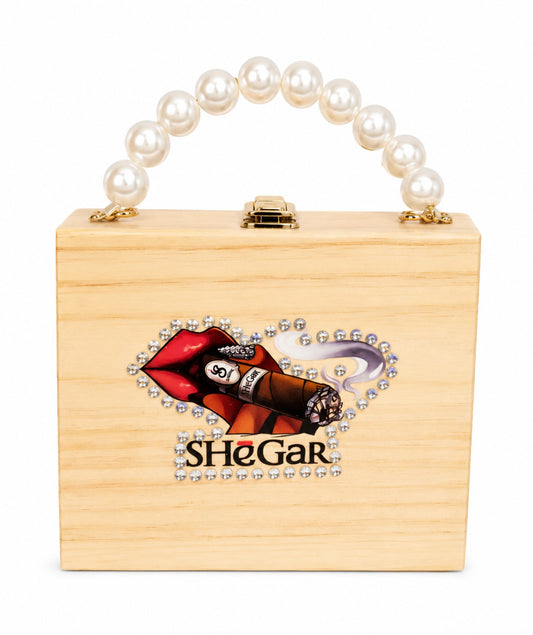 Wooden Icon Pearl Luxe Humidor Purse